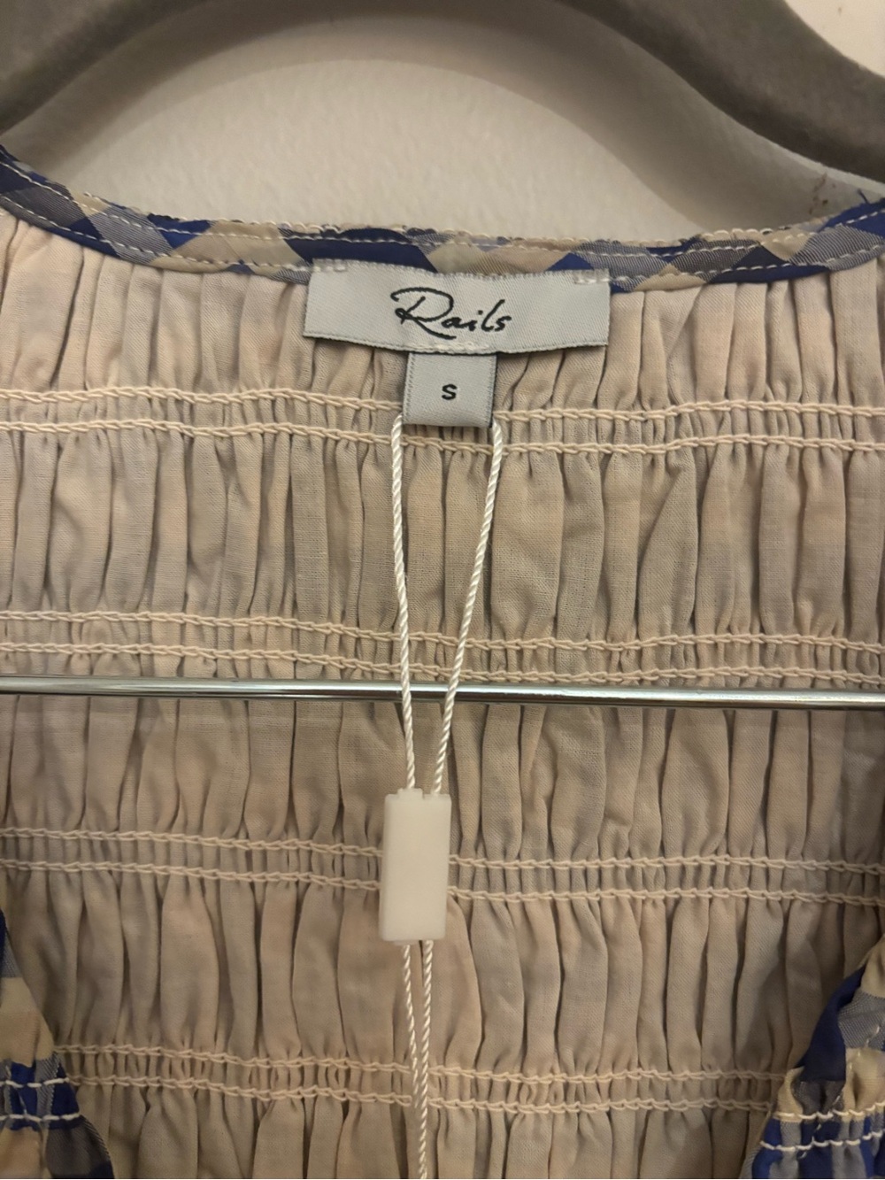 Rails Blue and Cream Clementine Gingham Dress - Picture 7 of 8